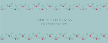 Dikensiz, çoban üzümü sınırlı Noel kartı