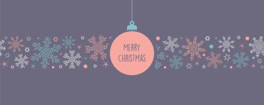 Kusursuz desenli kar tanesi sınırlı noel kartı
