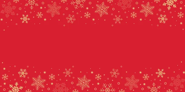 Φωτεινό banner χριστουγεννιάτικη κάρτα με snowflake σύνορα — Διανυσματικό Αρχείο