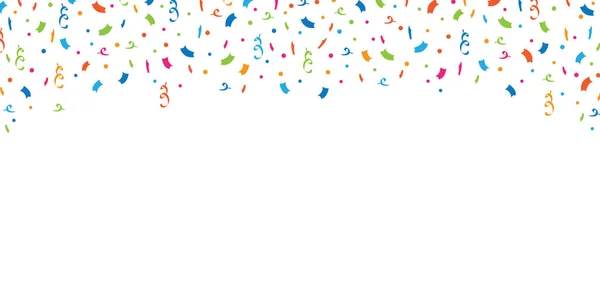 Abstract colorful confetti background for celebration birthday party isolated on white — 图库矢量图片