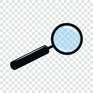 Büyüteç izole beyaz arka plan vektör