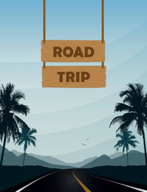 Yaz cenneti yolculuğu günbatımında tropik palmiye manzarasında