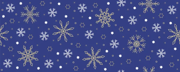 Голубое Рождество бесшовные снежинки фон на белом — стоковый вектор