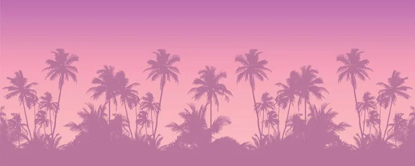 Tropicale palma silhouette sfondo estate vacanza design — Vettoriale Stock