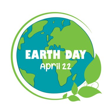 mavi ve yeşil earth ile 22 Nisan Dünya günü bırakır