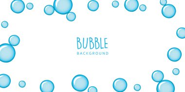 mavi sabun köpüğü kenarlığı beyaz arkaplanda izole edildi