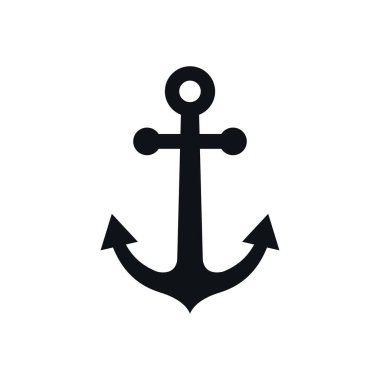 Beyaz arkaplan vektöründe izole edilmiş deniz sembolü