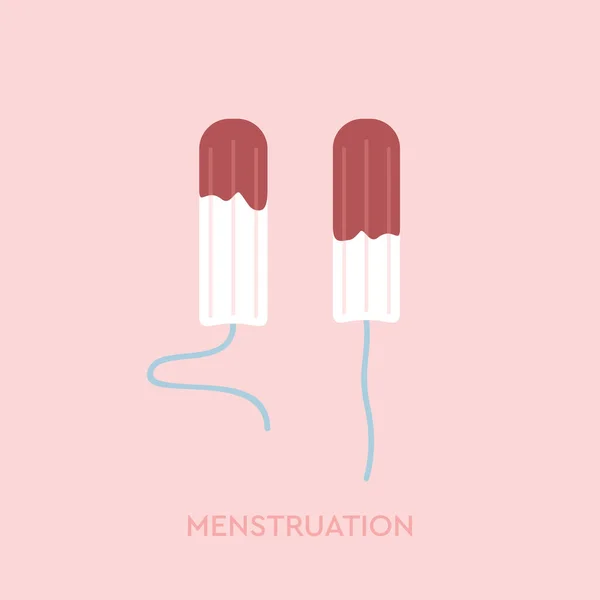 Menstrual Tampon Female Hygiene Simple Graphic Isolated Vector Illustration Eps10 — Stockvektor