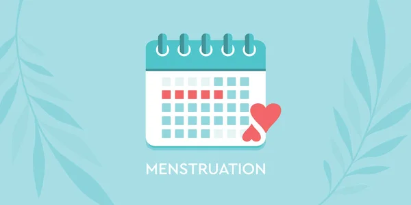 Weibliche Körpermenstruation Hygiene Kalendervektor Abbildung Eps10 — Stockvektor