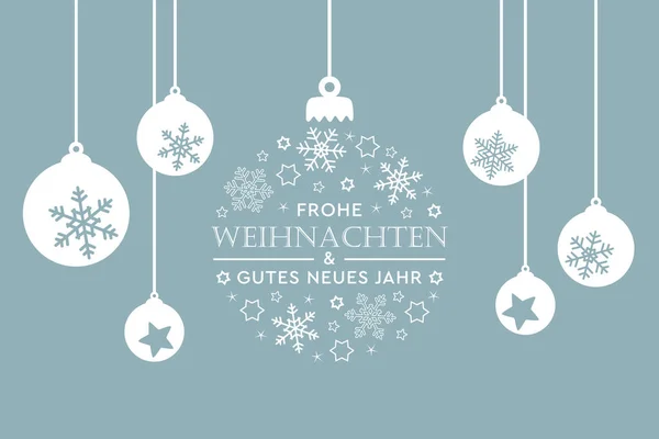 Frohe Weihnachten Karte Mit Hängender Kugel Dekoration Vektor Illustration Eps10 — Stockvektor