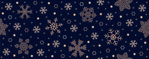 Голубой Рождество Бесшовные Снежинки Фон Белом Векторном Иллюстрации Eps10 — стоковый вектор