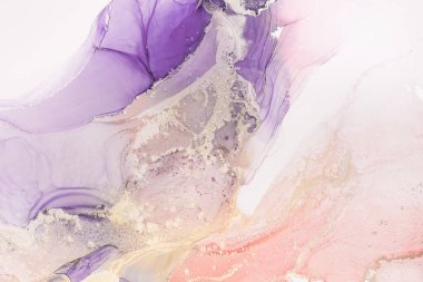 Alkol mürekkebi tekniğinde soyut akışkan resim, mavi, kırmızı ve altın karışımı boyalar. Altın damarlar parlayan mermer taşlar. Yüksek çözünürlük Donmuş boya karışımları, inanılmaz desenler ve lekeler örüyor..