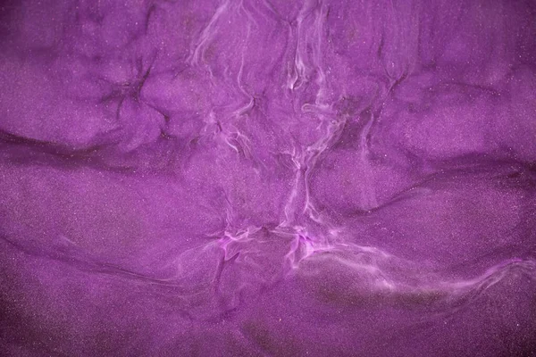 Alkoholfarbenwirbel in Flieder, Lavendel und Veilchen erinnern an Marmor und Wellen von Achat. Fließende moderne Kunstbanner, ätherisches grafisches Design. — Stockfoto