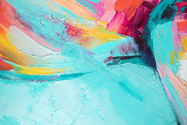 Çağdaş sanat. Soyut sanat geçmişi. Çok renkli parlak bir doku. Sanat eserinin bir parçası. Gökyüzünden esinlenildiği kadar buhar ve dumandan da..