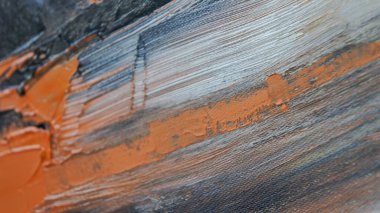 Akrilik, boya, soyut. Tabloya yakın çekim. Renkli soyut resim arkaplanı. Yüksek desenli yağlı boya.. 