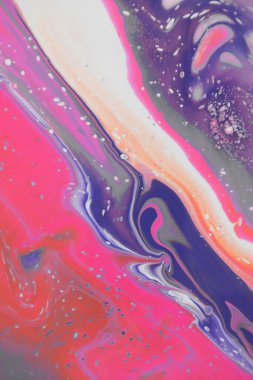 Soyut akrilik resim. Mermer mavisi soyut arkaplan. Karışık sıvı kırmızı, mavi ve yeşil boyalı el boyası arka plan.