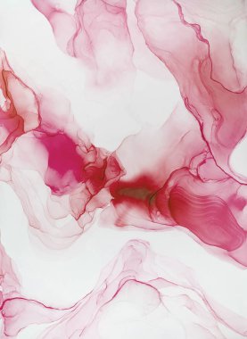 Alkol mürekkebi renkleri saydam. Soyut çağdaş sanat sıvısı. Mermer kart sunumu, el ilanı, davetiye kartı. Beyaz arkaplanda ihale dekorasyonu izole edildi. Tabloya yakın çekim.