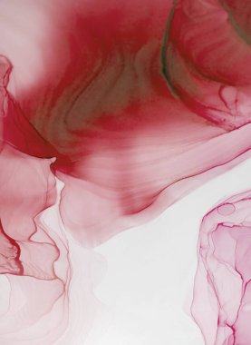 Alkol mürekkebi renkleri saydam. Soyut çağdaş sanat sıvısı. Mermer kart sunumu, el ilanı, davetiye kartı. Beyaz arkaplanda ihale dekorasyonu izole edildi. Tabloya yakın çekim.