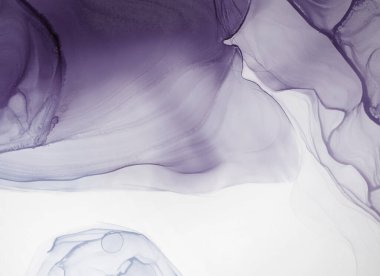 Alkol mürekkebi renkleri saydam. Soyut çağdaş sanat sıvısı. Mermer kart sunumu, el ilanı, davetiye kartı. Beyaz arkaplanda ihale dekorasyonu izole edildi. Tabloya yakın çekim.