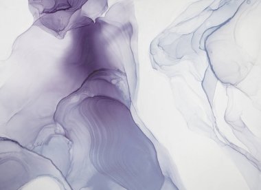 Soyut çağdaş sanat sıvısı. Alkol mürekkebi renkleri saydam. Mermer kart sunumu, el ilanı, davetiye kartı. Beyaz arkaplanda ihale dekorasyonu izole edildi.