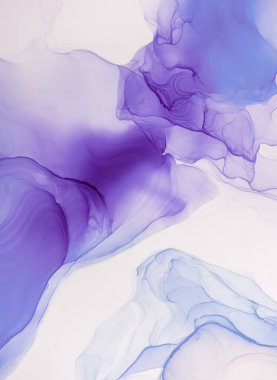 Alkol mürekkebi renkleri saydam. Soyut çağdaş sanat sıvısı. Mermer kart sunumu, el ilanı, davetiye kartı. Beyaz arkaplanda ihale dekorasyonu izole edildi. Tabloya yakın çekim.