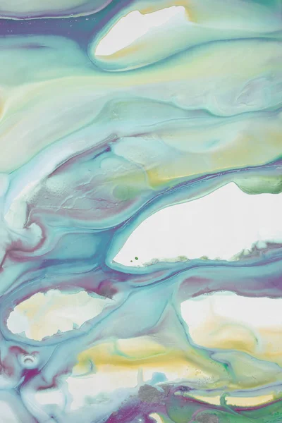 Abstrakt Flytande Akrylmålning Marmorerad Blå Abstrakt Bakgrund Flytande Marmormönster Handmålad — Stockfoto
