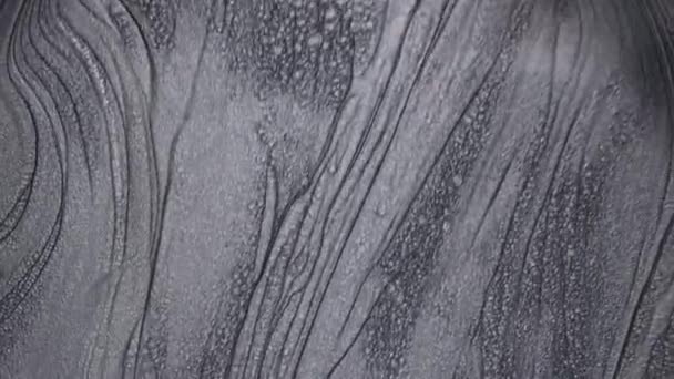 Абстрактная Жидкость Гранж Фоновая Конструкция Движущегося Монохромного Жидкого Серебра Мерцающие — стоковое видео