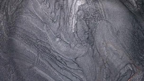 Абстрактная Жидкость Гранж Фоновая Конструкция Движущегося Монохромного Жидкого Серебра Мерцающие — стоковое видео