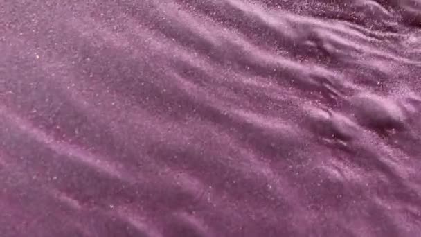 Абстрактный Жидкий Художественный Фон Металлическая Блестящая Розовая Вода Волшебный Блеск — стоковое видео