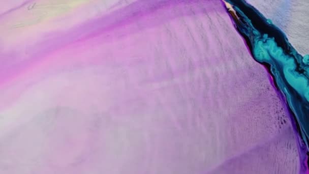 Абстрактний Гранжевий Дизайн Фону Білим Фіолетовим Синім Чорнилом Алкоголю Макро — стокове відео