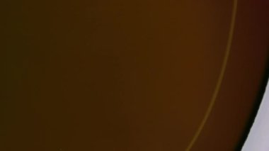 Meditasyon akışkan video sanatı, kahverengi, pembe ve beyaz alkol mürekkebi ile güzel bir soyut sanat arkaplanı yaratır. Makro boya hareketi videosu. Yumuşak ve nazik renk bir boya dalgasıyla değişir.