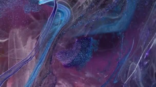 Abstract Grunge Achtergrond Ontwerp Met Witte Violette Blauwe Alcohol Inkt — Stockvideo