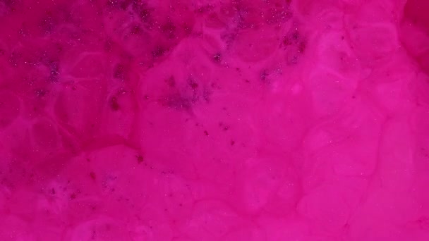 Абстрактный Флюидный Художественный Фон Химическая Реакция Пузырьков Чернил Переливы Волн — стоковое видео