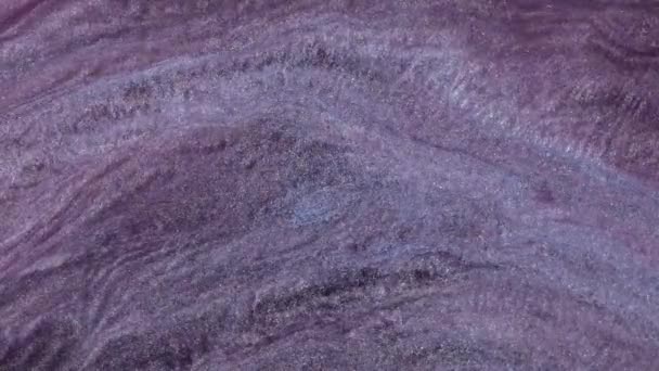 闪烁的抽象的发牢骚背景类似于多色灰尘的运动 充满了明亮的紫色 蓝色油墨的色彩 流体艺术绘画视频 抽象纹理与 — 图库视频影像