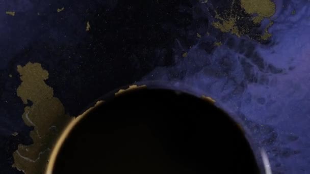 Jiskřivé Abstraktní Grunge Pozadí Podobné Pohybu Mnohobarevného Vesmírného Prachu Kolem — Stock video