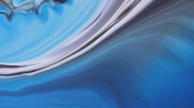 Mavi akrilik sıvı doku. Renkli hareketler. Soyut boya arka planı. Akışkan sanat çizimi videosu, renkli dalgalı soyut akrilik doku. Mavi, siyah ve mavi ile ayrıntılı arkaplan hareketi