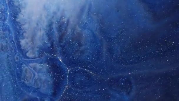 Abstrato Fundo Arte Líquido Metal Espumante Água Azul Turquesa Púrpura — Vídeo de Stock
