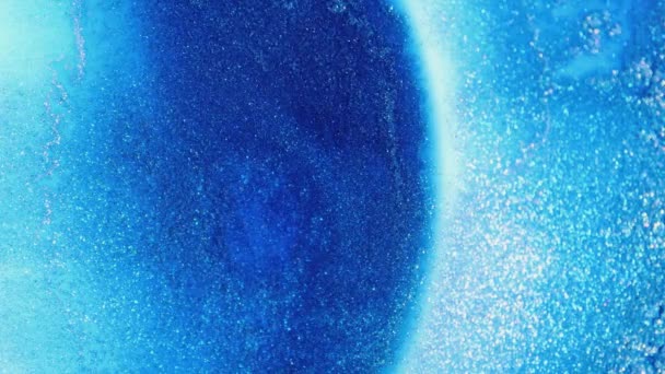 Fond Abstrait Art Liquide Eau Turquoise Violette Scintillante Métallique Rivière — Video