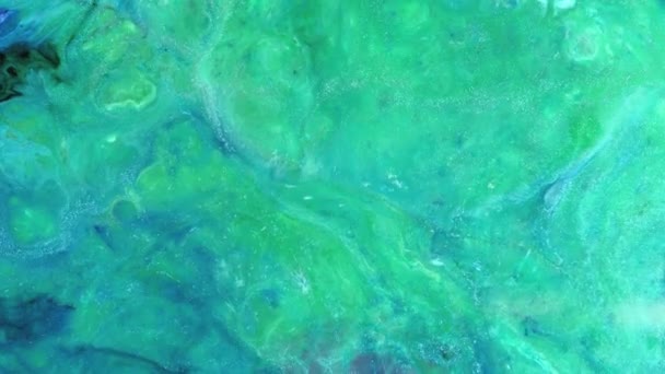 Fondo Abstracto Arte Líquido Agua Turquesa Púrpura Brillante Metálica Río — Vídeos de Stock
