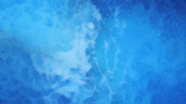 Fondo Abstracto Arte Líquido Agua Turquesa Púrpura Brillante Metálica Río — Vídeo de stock