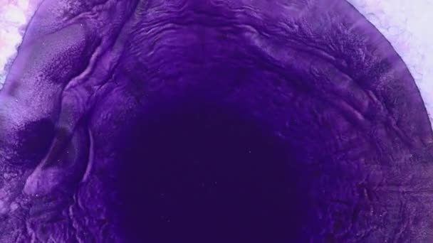 Fondo Abstracto Arte Líquido Agua Turquesa Púrpura Brillante Metálica Río — Vídeos de Stock