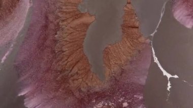 Renkli soyut epoksi reçine tablosu. Parıldayan sıvı hareketi. Hareket grafikleri ve görsel efektler için uygun videoart. Dönen duman bir kozmosu andırır. Renkli bulut soyut duman arkaplanı.