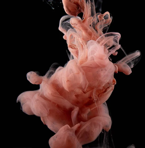 Echte Shot Kleur Verf Druppels Het Water Abstract Roze Inkt — Stockfoto
