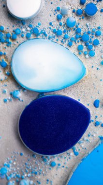 Akrilik boya. Uzay Evreni, Kuantum Fiziği. Fantastik Hipnotik Yüzey. Renkli Parlak Baloncuk Yağlı Güzel Boyalı Evren Rengi Çok Renkli. Yüksek kalite fotoğraf.