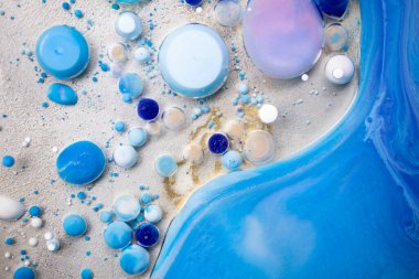 Akrilik boya. Uzay Evreni, Kuantum Fiziği. Fantastik Hipnotik Yüzey. Renkli Parlak Baloncuk Yağlı Güzel Boyalı Evren Rengi Çok Renkli. Yüksek kalite fotoğraf.