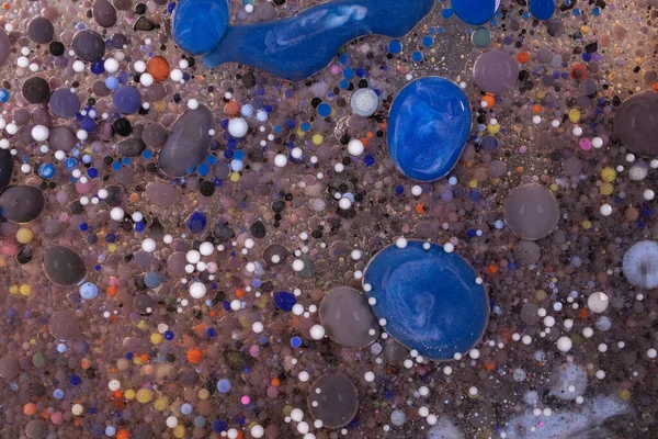 Mor Mavi Pembe Sarı Sıvılar Karışımı Yaratıcı Çok Renkli Arkaplan — Stok fotoğraf