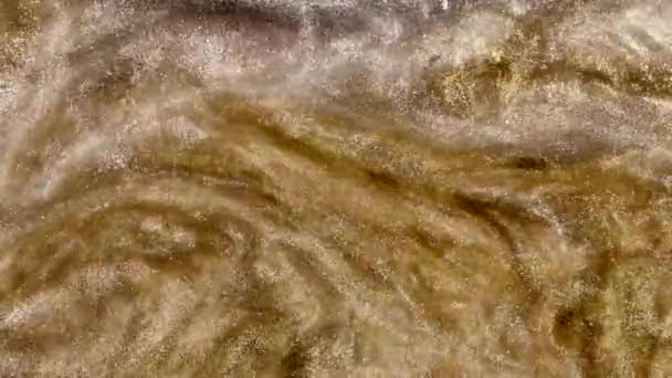 Gold Dust Particles Fly Slow Motion Air Lingering Slowly Dust — Stock Video