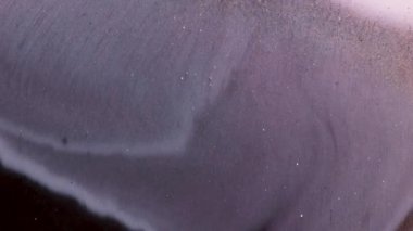 Sıvı boya arka planda sıçrama ve girdapla karışımı. Akışkan sanat çizimi videosu. Renkli dalgalı akrilik doku. Beyaz, siyah ve altın renkli ayrıntılı arka plan hareketi. Yüksek kalite 4k