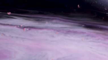 Renkli soyut sıvı tasarım arka planı. Akışkan sanat çizimi, akrilik doku ve akışkan bir etki. Sıvı boya arka planı. Mavi, mor ve sarı taşan renklerle sanatsal hareket.