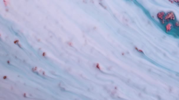 Абстрактная Жидкостная Живопись Рисование Акриловой Текстуры Текучим Эффектом Художественное Фоновое — стоковое видео